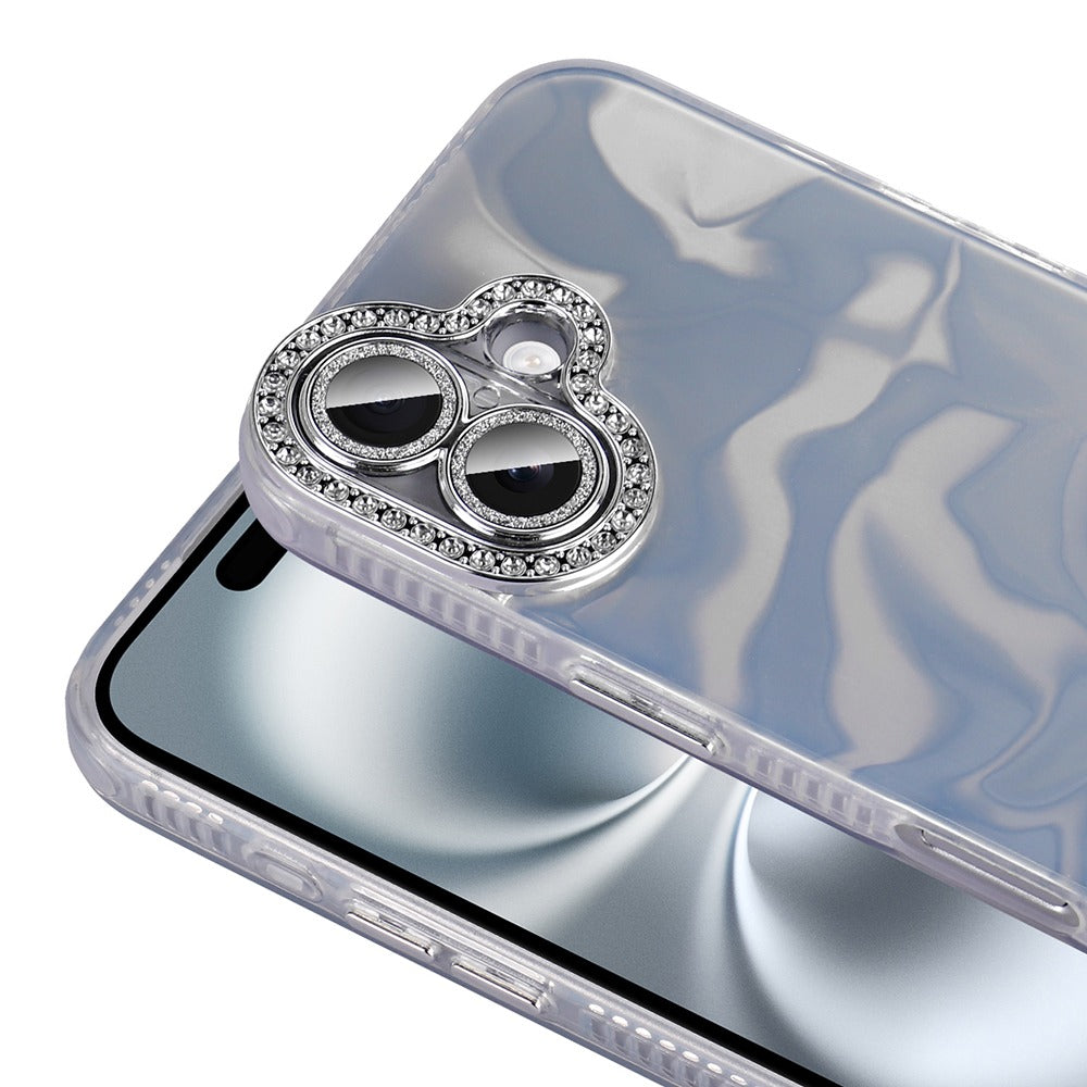 Apple iPhone 16 Plus Kılıf Airbagli Parlak Taş Detay Tasarımlı Zore Esila Kapak